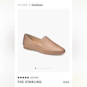 Size 7.5 Birdies Starling Taupe Leather